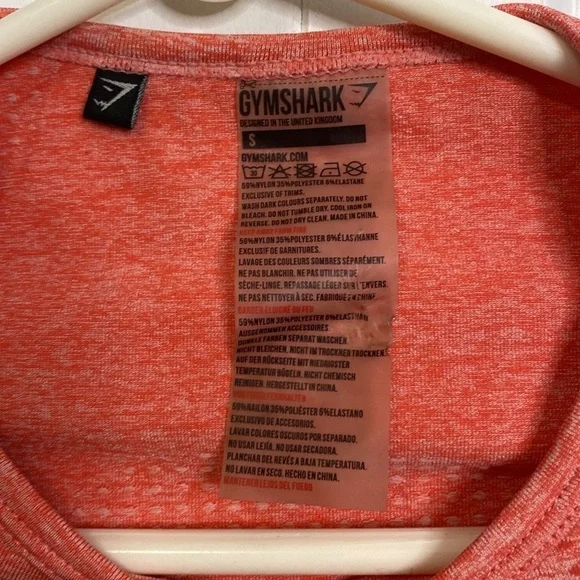 Gymshark Women's Pinky Coral coloured  Long Sleeve Crop Top - small - Picture 3 of 7